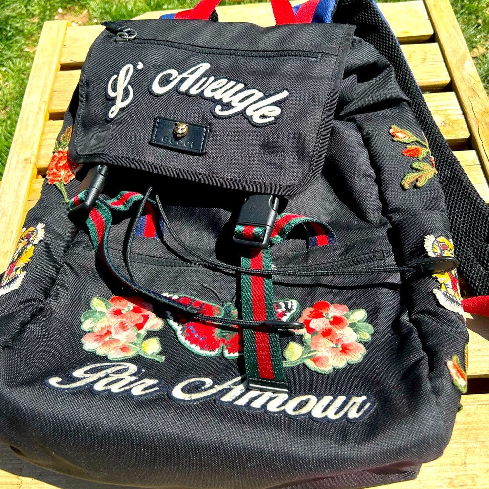 Love is Blind  patch backpack